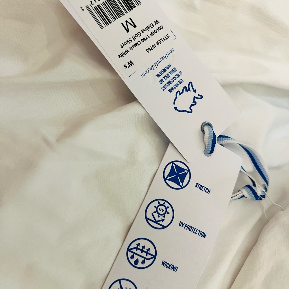 NEW SOUTHERN TIDE Elaina Golf Classic White Skort Skirt Navy Blue Tennis Medium - Picture 6 of 6